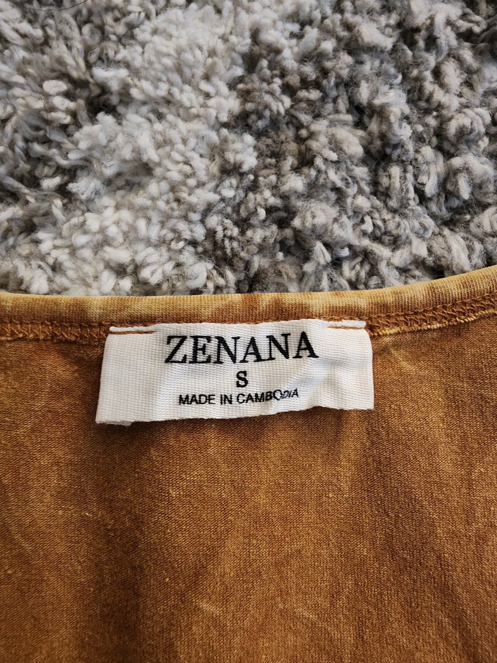 Zenana Washed Deep Camel Square Neck Tank Top. NWT Style #CTW-3356Y - Picture 3 of 5